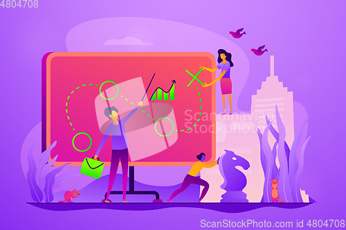 Image of Business strategy concept vector illustration.