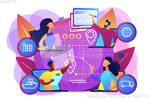 Image of Supply chain management concept vector illustration