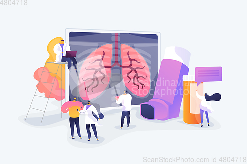 Image of Chronic obstructive pulmonary disease concept vector illustration