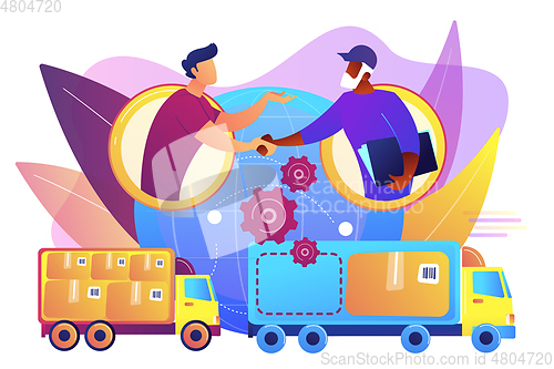 Image of Collaborative logistics concept vector illustration