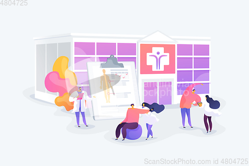 Image of Rehabilitation center concept vector illustration