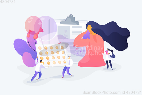 Image of Seasonal allergy concept vector illustration