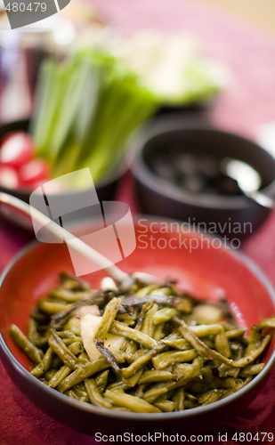 Image of green beans and food