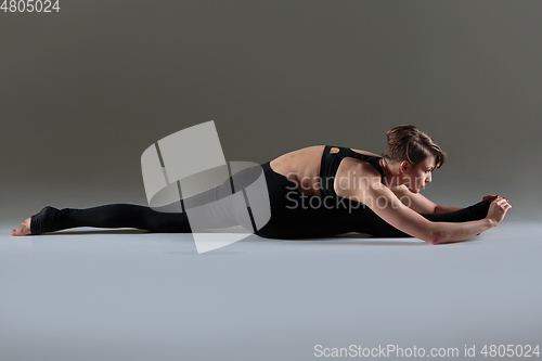 Image of Girl dancer warming up