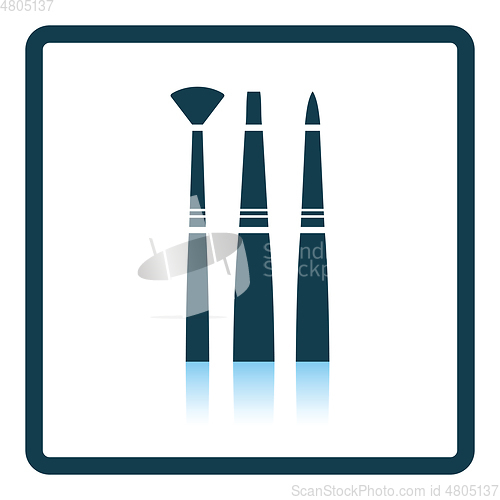 Image of Paint brushes set icon