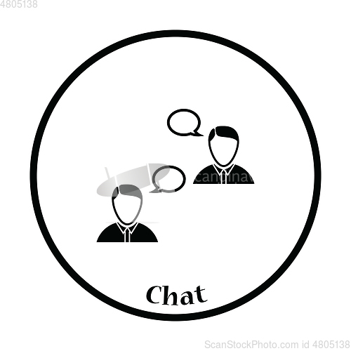 Image of Chating businessmen icon