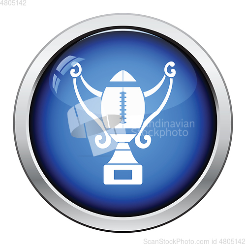 Image of American football trophy cup icon