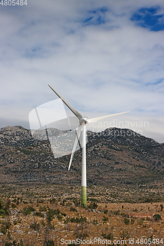 Image of Wind turbines, wind farm, windy area of Croatia