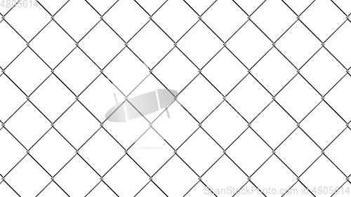 Image of Chain link fence pattern. Realistic geometric texture
