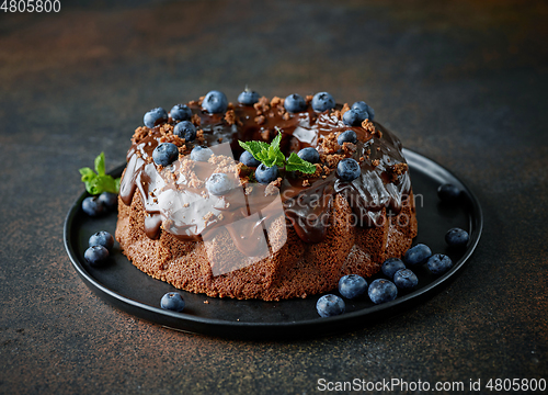 Image of freshly baked chocolate cake