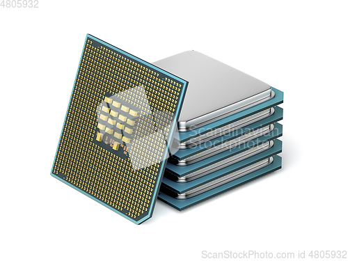 Image of Group of computer processors