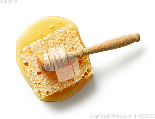 Image of piece of fresh honey combs