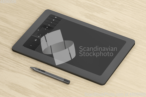 Image of Graphics tablet with pen