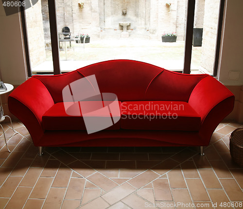 Image of Red sofa
