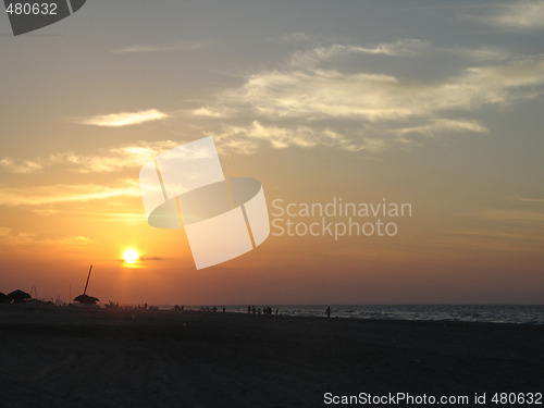 Image of sunset on the ocean