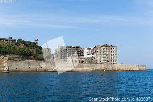Image of Abandoned Hashima Island in Nagasaki city of Japan