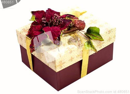 Image of gift box with beautiful decoration