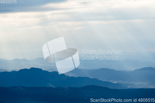 Image of Mountain and sunset