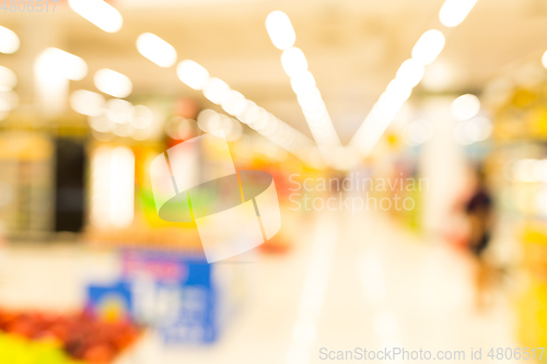 Image of Abstract blurred supermarket