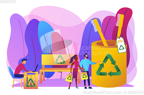 Image of Waste free wood products concept vector illustration