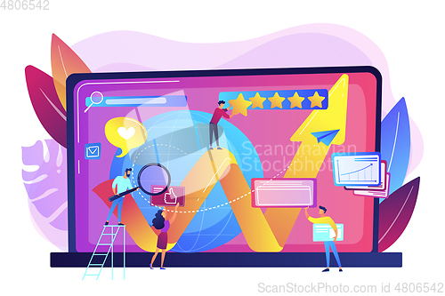 Image of Online reputation management concept vector illustration