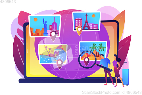 Image of Smart tourism system concept vector illustration