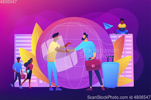 Image of Expat work concept vector illustration