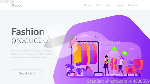 Image of Fashion house landing page template