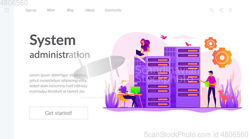 Image of System administration landing page template