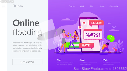 Image of Cyberbullying landing page template