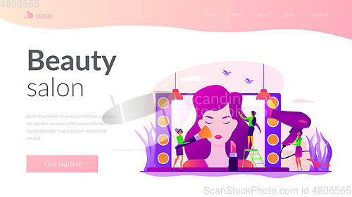 Image of Beauty salon landing page template