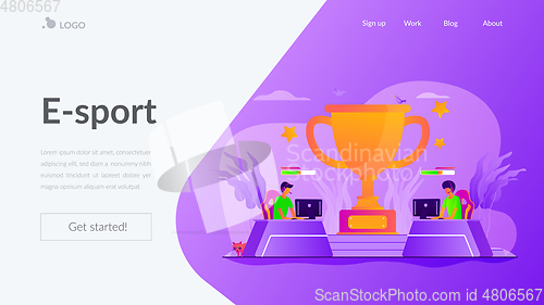 Image of E-sport landing page template