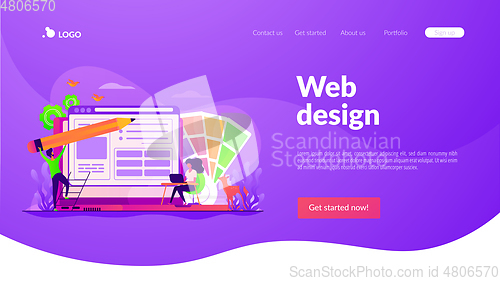 Image of Web design landing page template