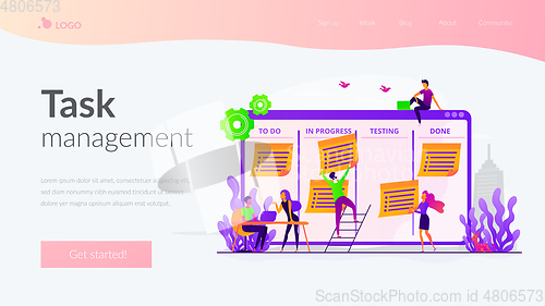 Image of Task management landing page template