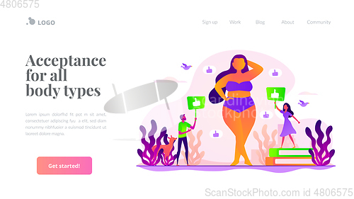 Image of Body positive landing page template