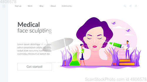 Image of Facial contouring concept landing page