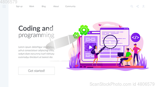 Image of Front end development landing page template