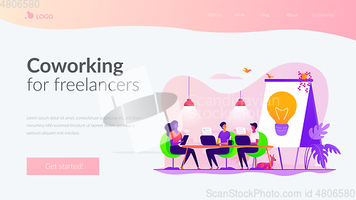 Image of Coworking landing page template