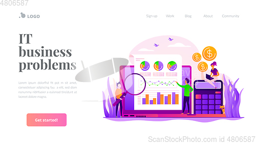 Image of Business analysis landing page template