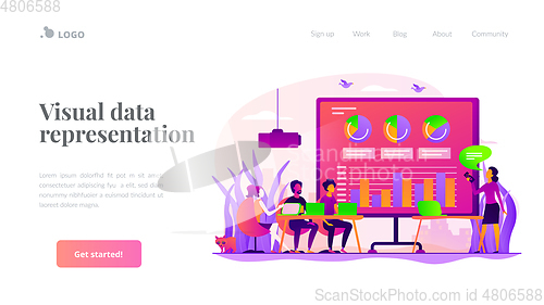 Image of Digital presentation landing page template