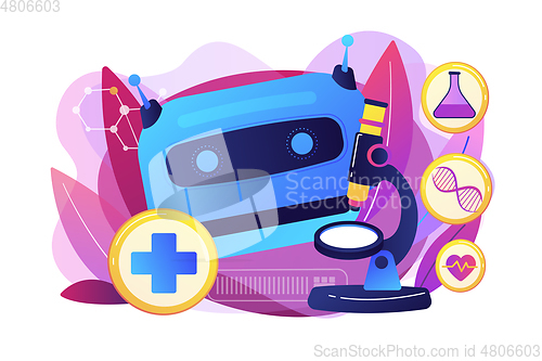 Image of AI use in healthcare concept vector illustration