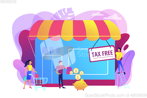 Image of Tax free service concept vector illustration