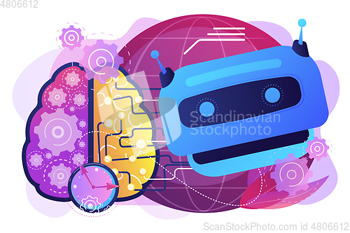 Image of Technological singularity concept vector illustration