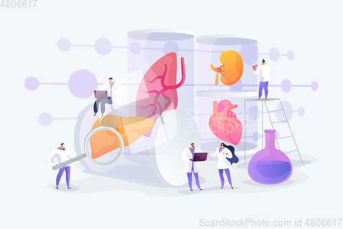 Image of Lab-Grown Organs concept vector illustration