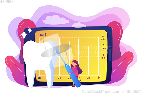 Image of Children s electric toothbrush concept vector illustration