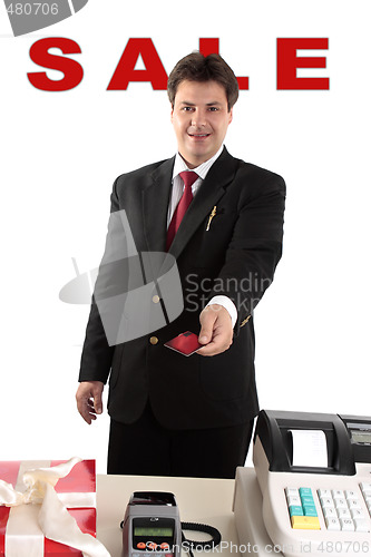 Image of Sale - Man buying gifts