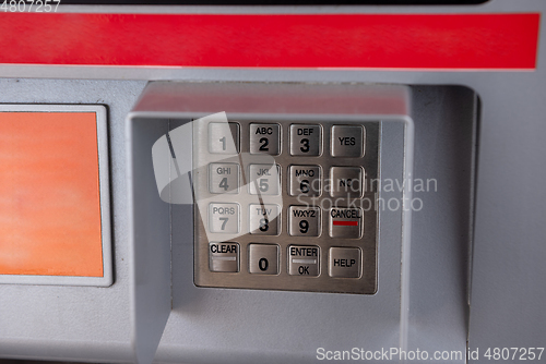 Image of Pin keypad on an atm or gas station