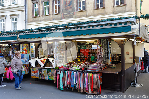 Image of Souvenir shop at famous Havel Market in second week of Advent in