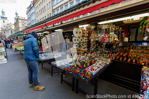 Image of Souvenir shop at famous Havel Market in second week of Advent in