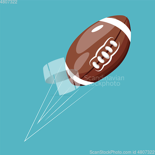 Image of Rugby Ball vector color illustration.